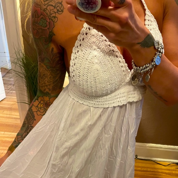 Crochet Linen Dress - Picture 7 of 11